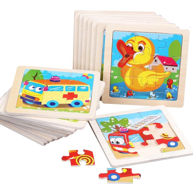 Wooden 3D Animal Puzzles