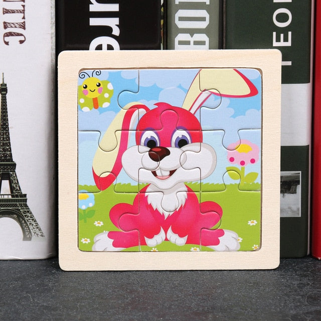 Wooden 3D Animal Puzzles