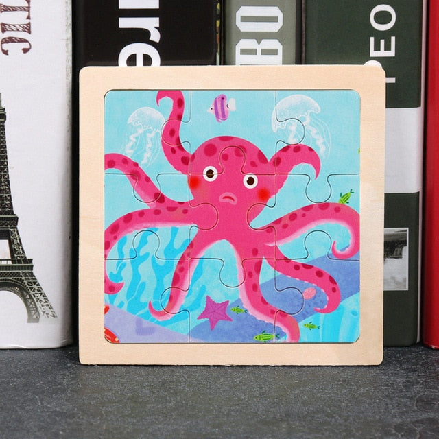 Wooden 3D Animal Puzzles