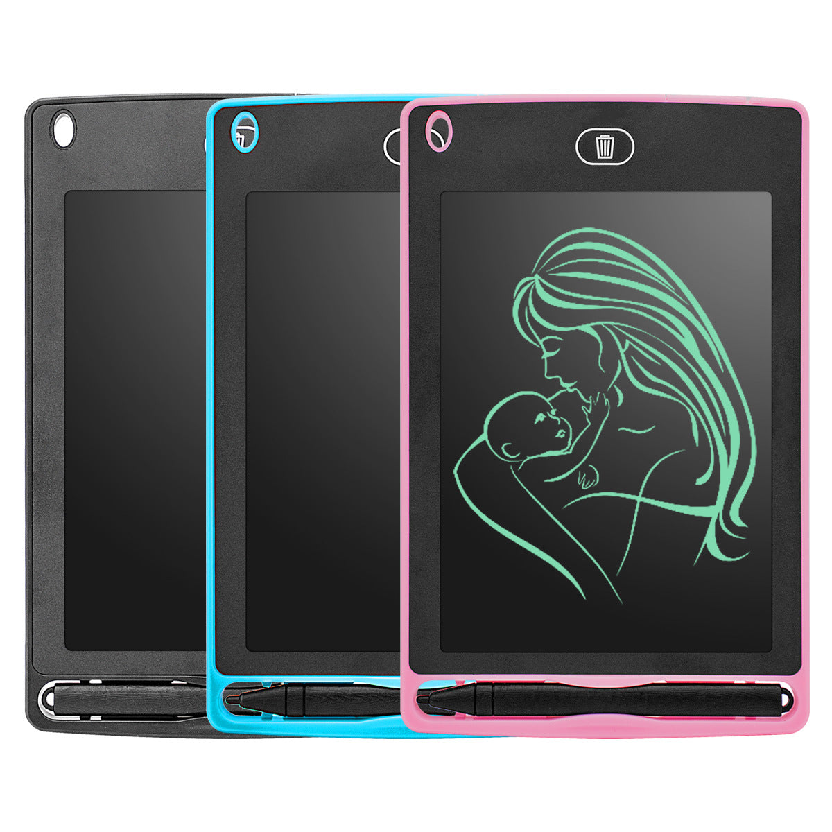 Kids' LCD writing tablet with stylus for drawing