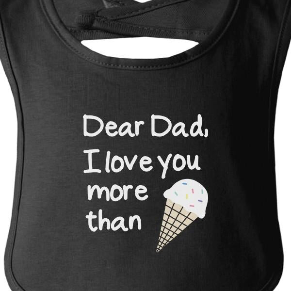 "Dear Dad" Cotton Baby Bib