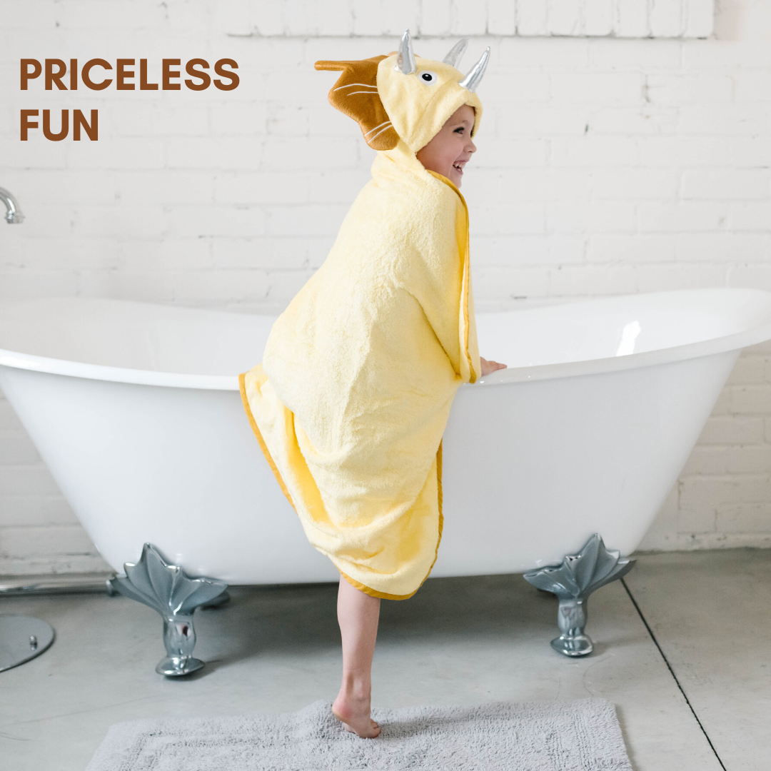 Bamboo Hooded Towel — Dinosaur