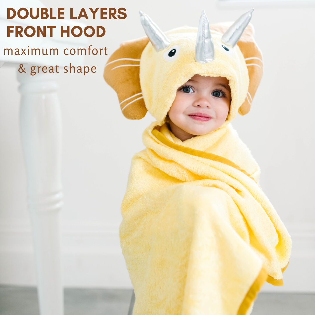 Bamboo Hooded Towel — Dinosaur