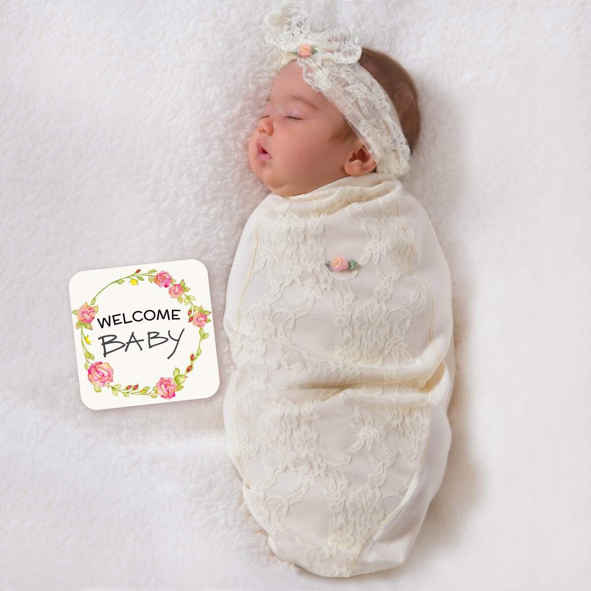 Cocoon Swaddle & Announcement Card Set