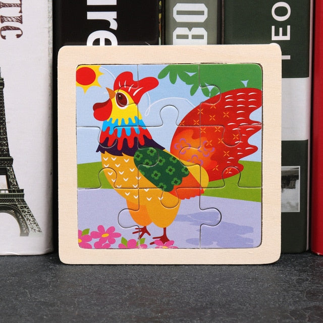 Wooden 3D Animal Puzzles