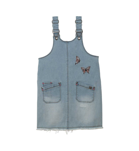 Denim Overall Dress Light Blue Denim