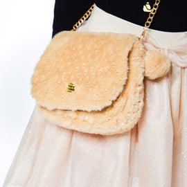Fake Fur Bag Beige