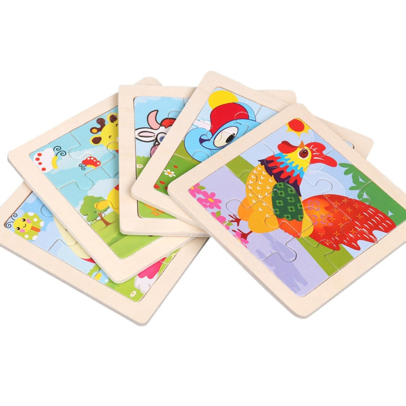 Wooden 3D Animal Puzzles
