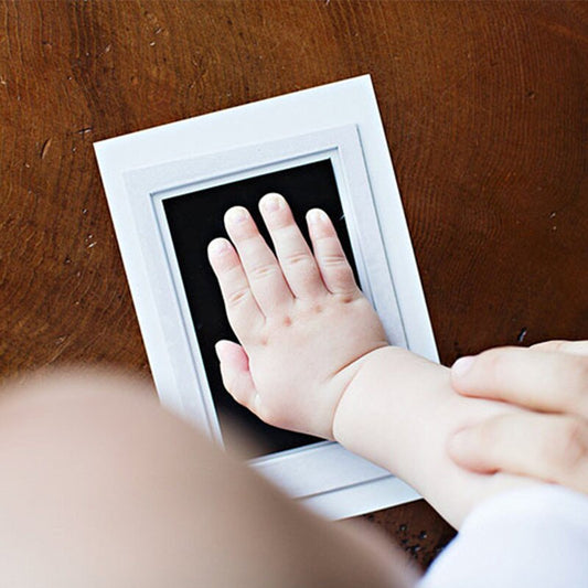 Inkless hand and footprint keepsake kit with frame