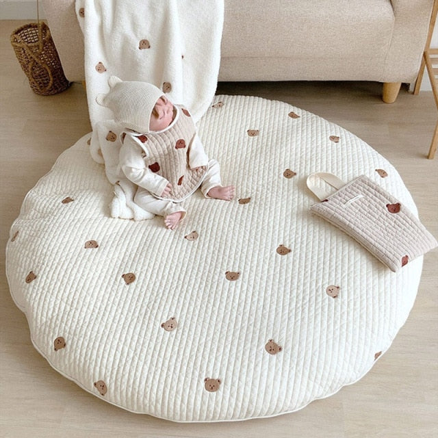 Bear Embroidered Play Mat
