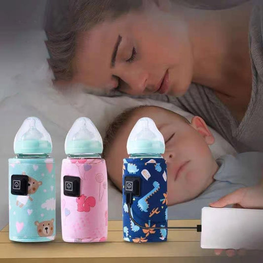 Portable USB bottle warmer sleeve with temperature control