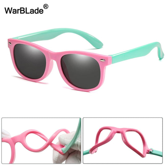 Kids' polarized sunglasses with flexible silicone frame