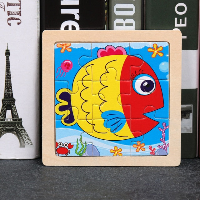 Wooden 3D Animal Puzzles
