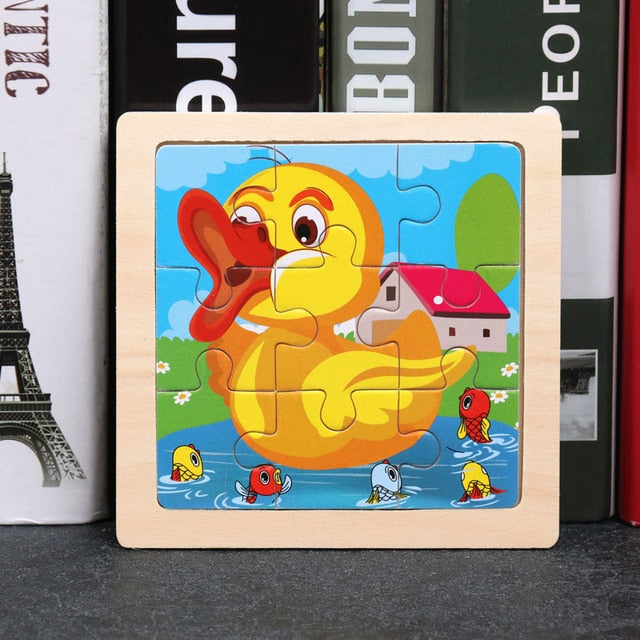 Wooden 3D Animal Puzzles