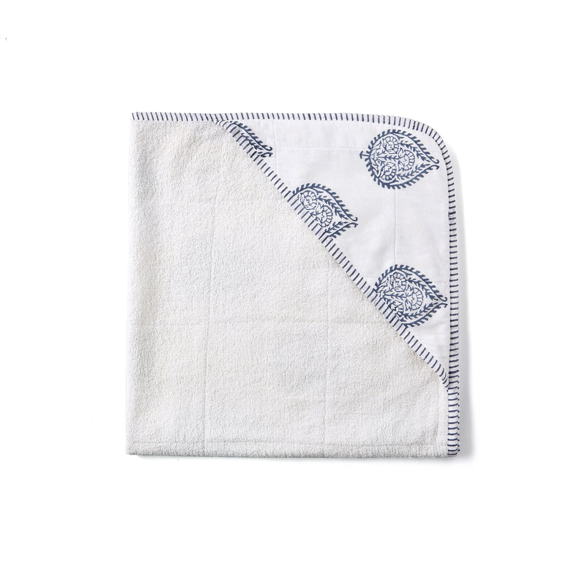 Fort Block-Print Hooded Towel