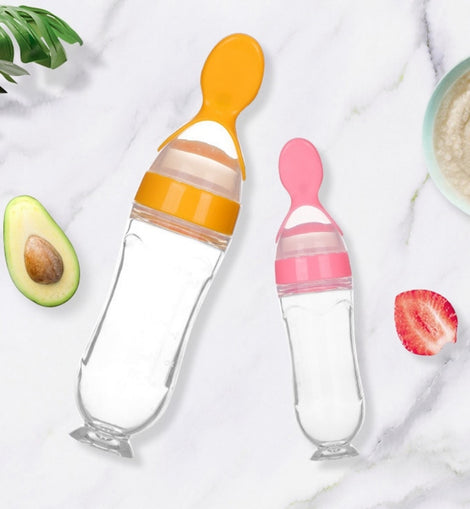 Silicone Squeeze Baby Feeding Bottle
