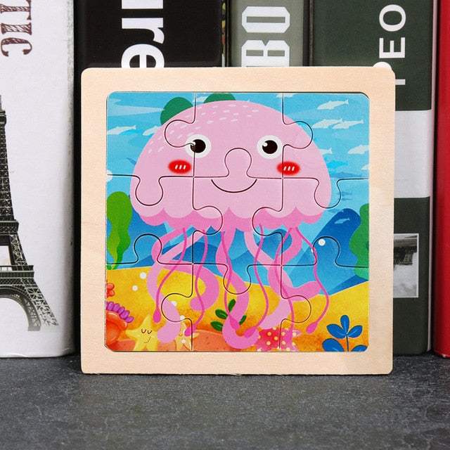 Wooden 3D Animal Puzzles