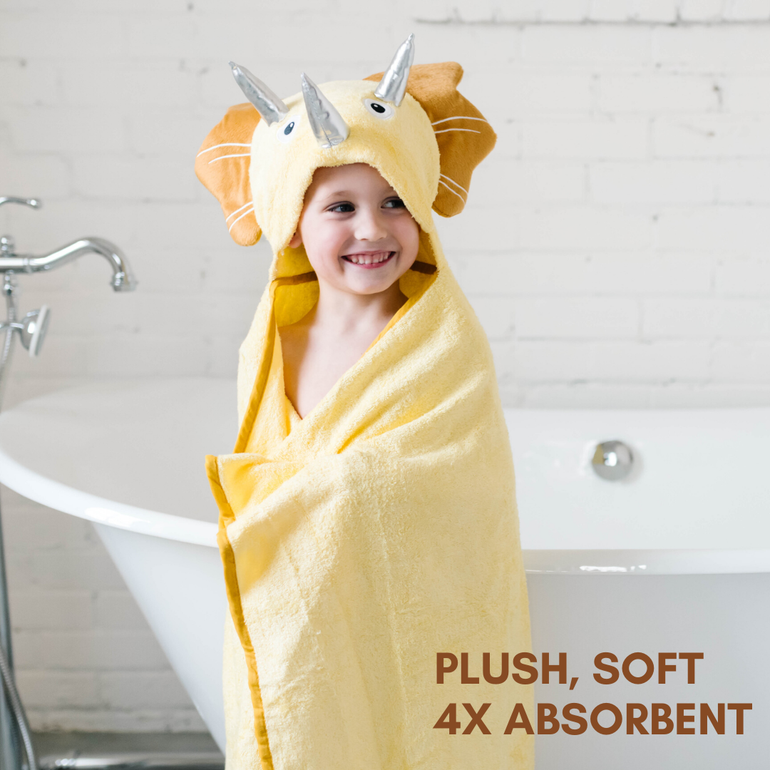 Bamboo Hooded Towel — Dinosaur