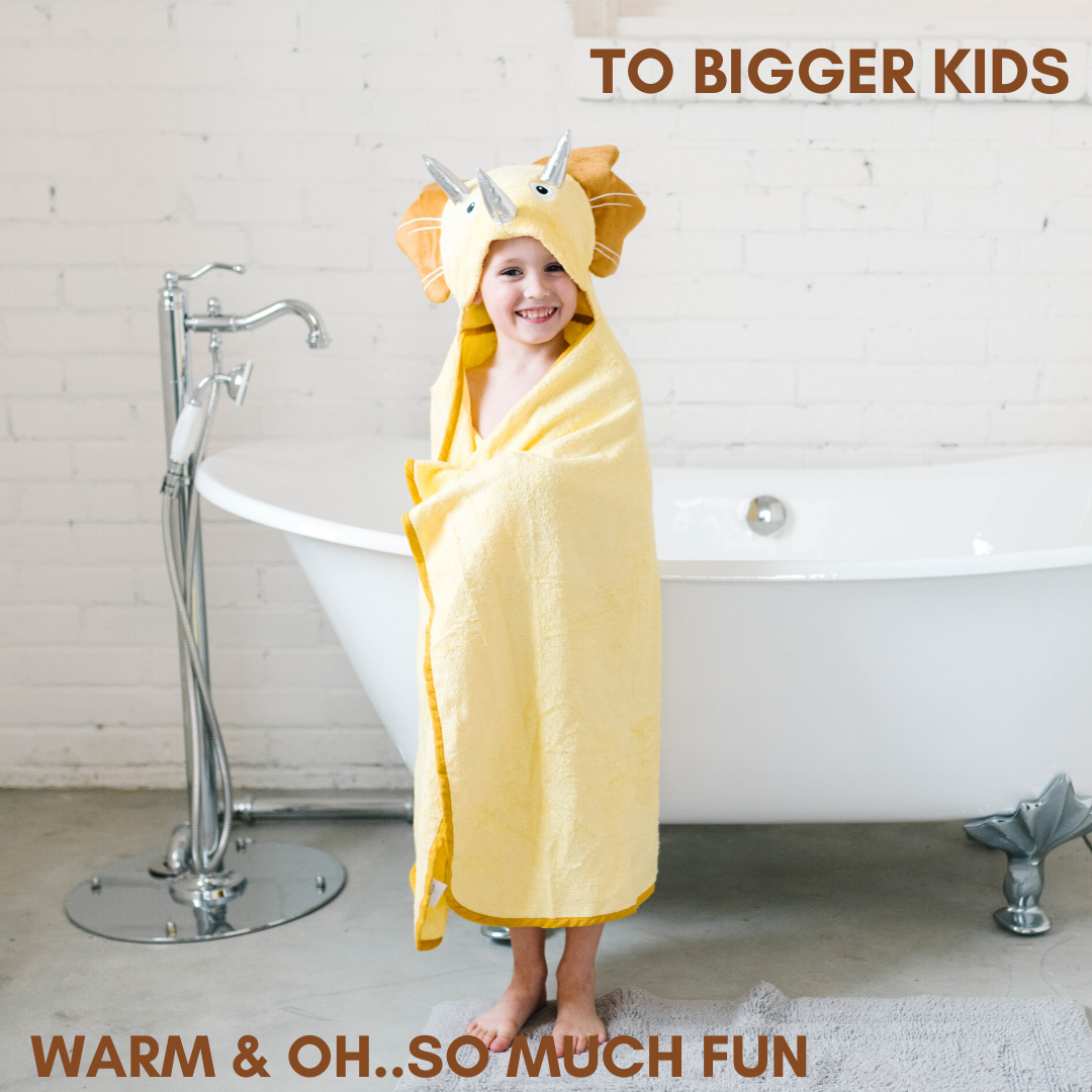Bamboo Hooded Towel — Dinosaur