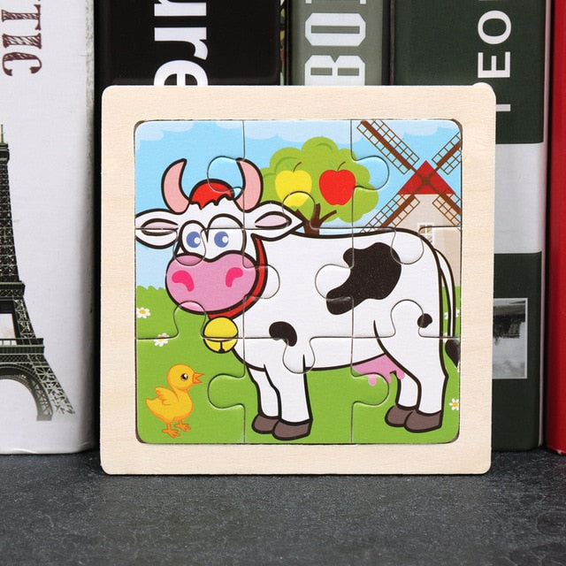 Wooden 3D Animal Puzzles
