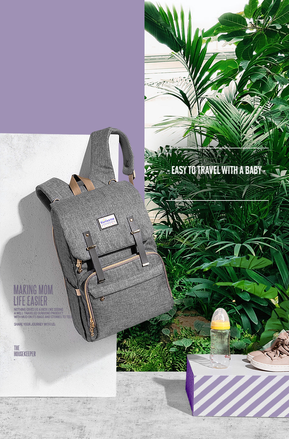 25L Diaper Backpack with Changing Mat