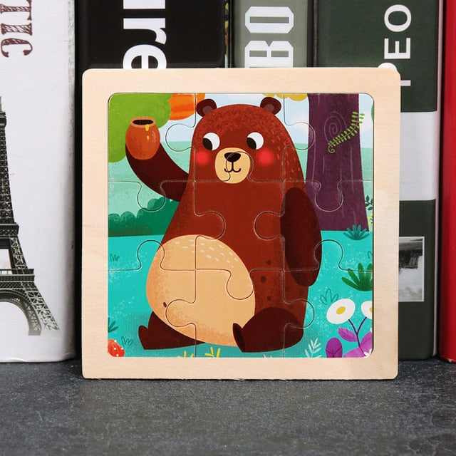 Wooden 3D Animal Puzzles