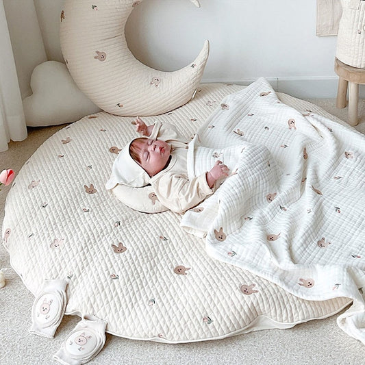 Bear Embroidered Play Mat