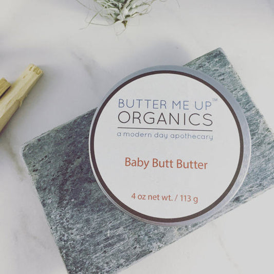 4 oz tin of organic diaper balm made with shea and mango butter